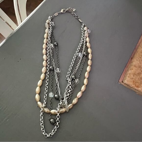 Sabika Multi Chain Layered Beaded Necklace - Picture 8 of 10